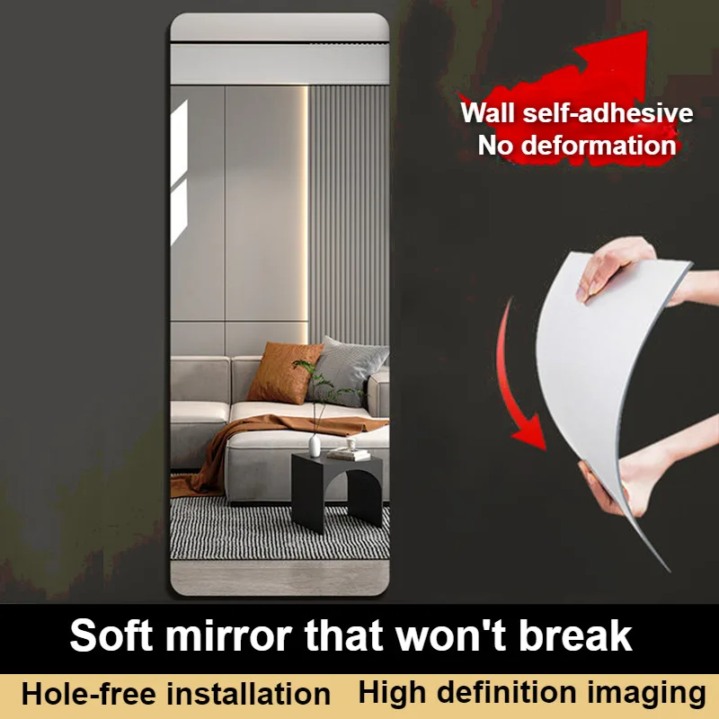 Home Bathroom Fittings - Ayna duvar çıkartmaları ev tam vücut