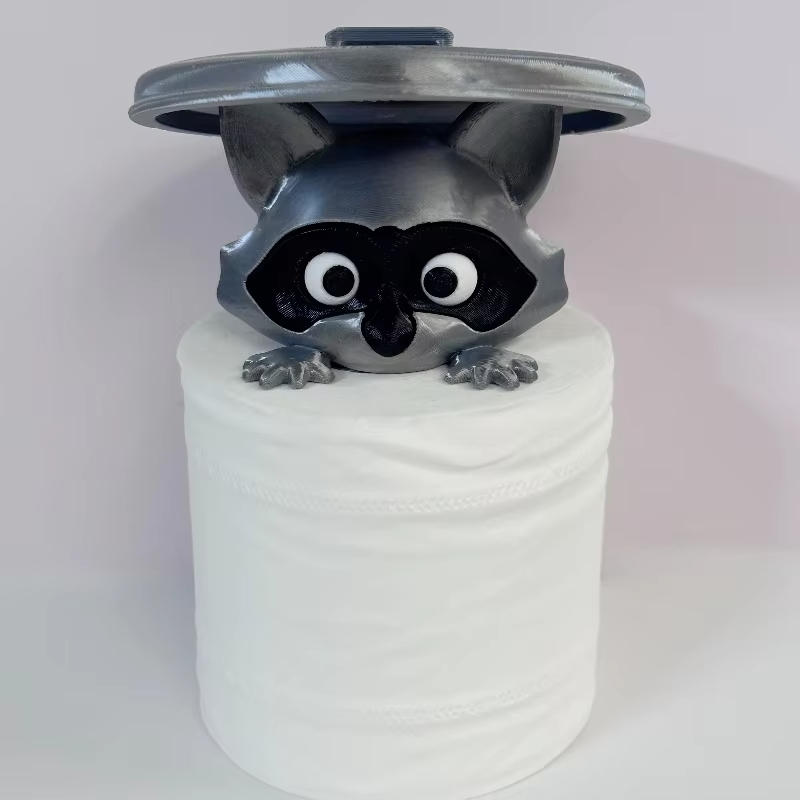 Home Decor Bathroom Ideas - Yaratıcı Karikatür Rakun Tuvalet Kağıdı Tutucu