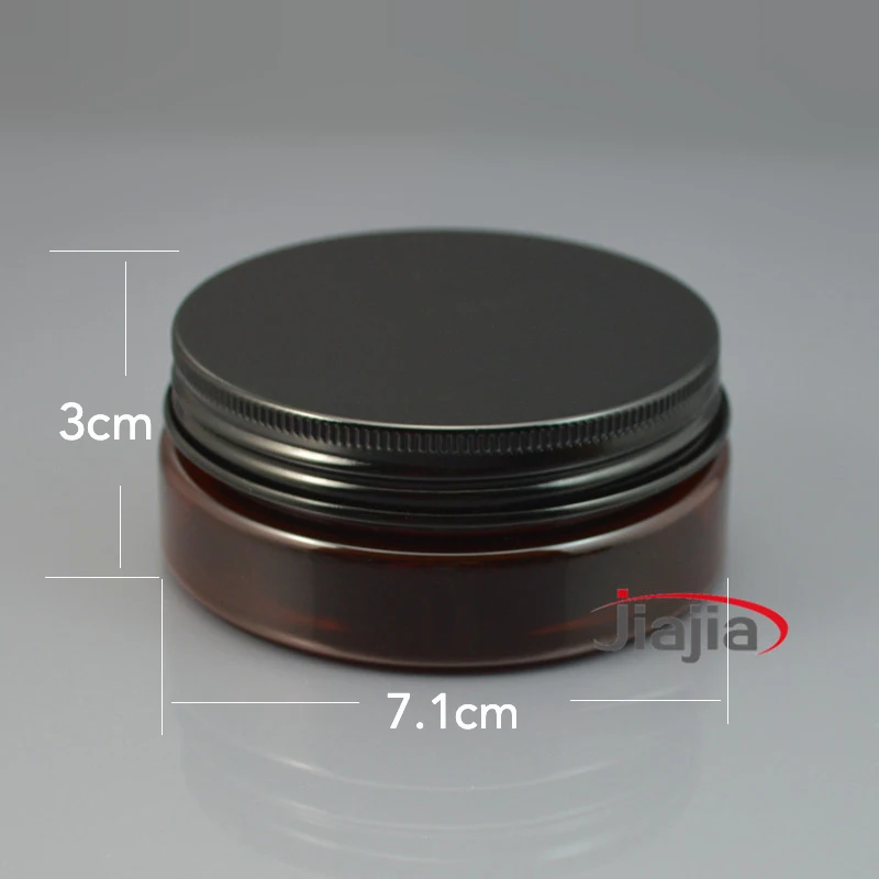 Bath Salts Jar - 50g Kahverengi Plastik Kavanoz Boş Teneke