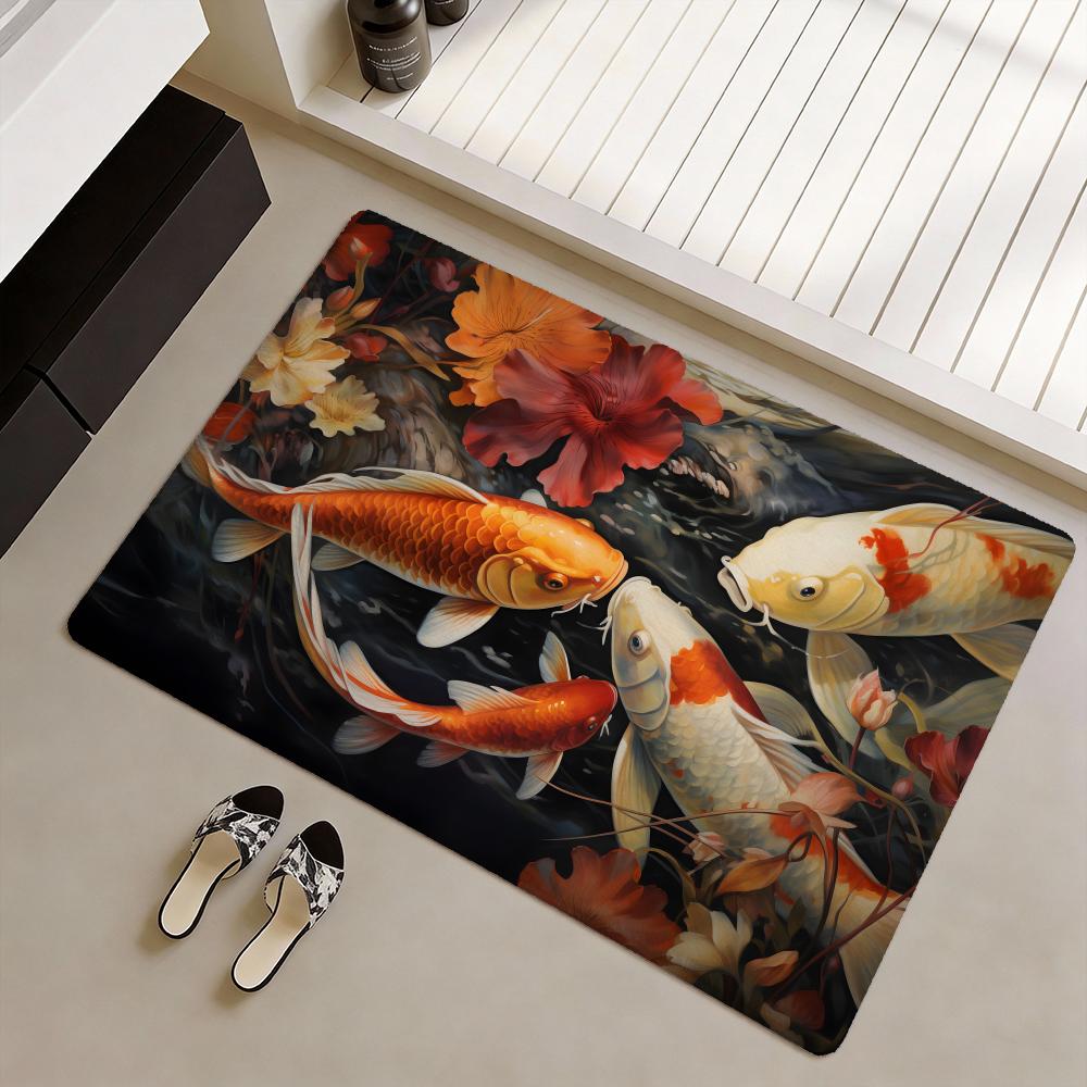 Home Goods Bathroom Decor - Sizinize iyi şans getiren koi balıkları