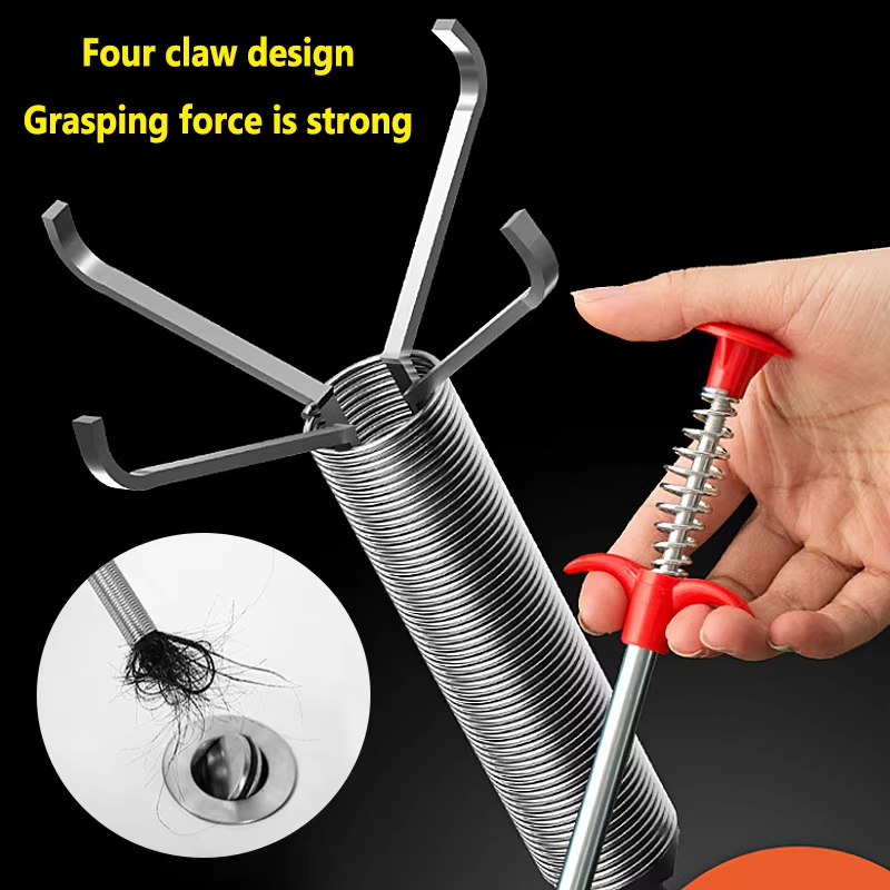 Home Bathroom Cleaner - 60/90/160cm Yaylı Boru Açma Aletleri Gider