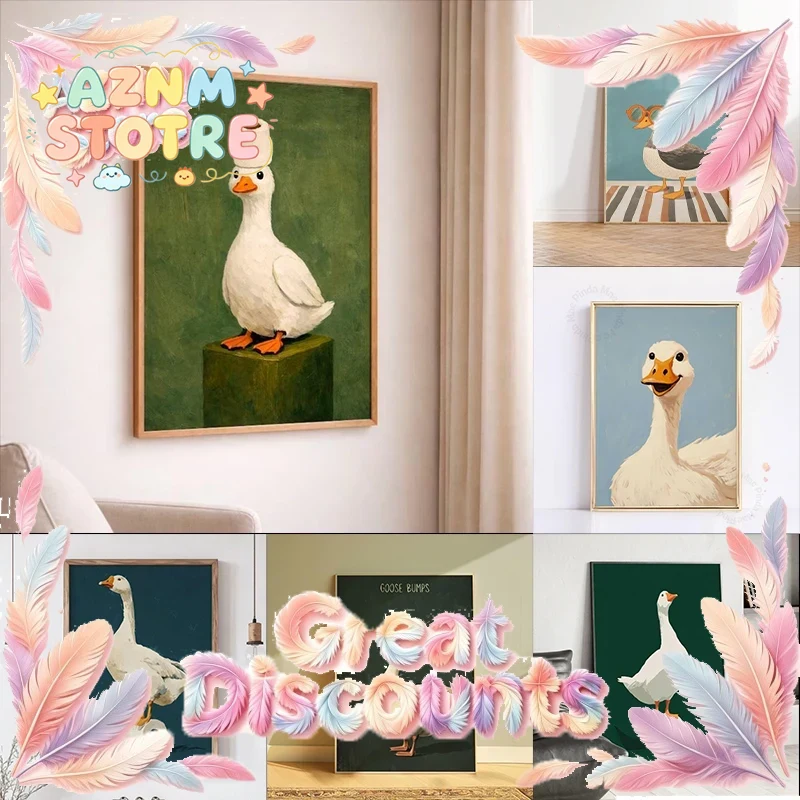 Home Decor Bathroom Ideas - Ördek Kaz Posteri, Komik Banyo Duvar