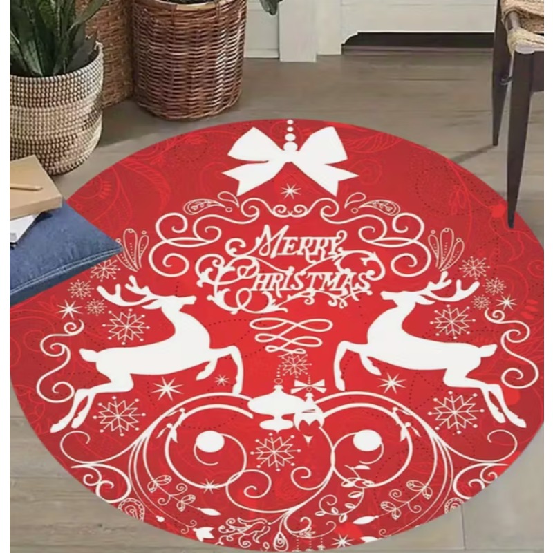 Home Goods Bathroom Decor - Noel Temalı halı Noel Baba ve
