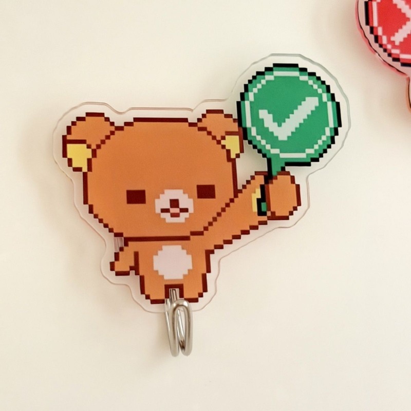 Home Goods Bathroom Decor - Sevimli Rilakkuma Yapışkanlı Kancalar Delme Gerektirmeyen