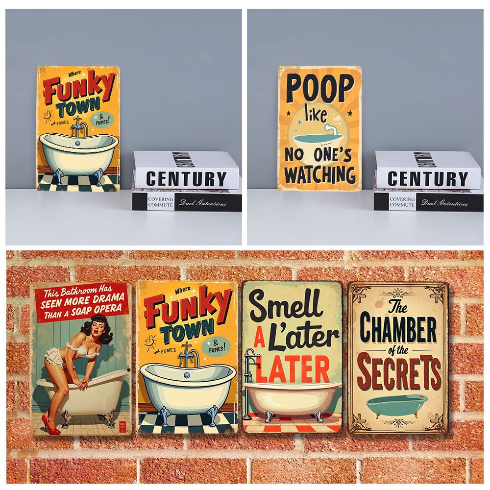 Komik Banyo Kuralları Vintage  - Home Decor Bathroom Ideas incelemesi ve fiyatı