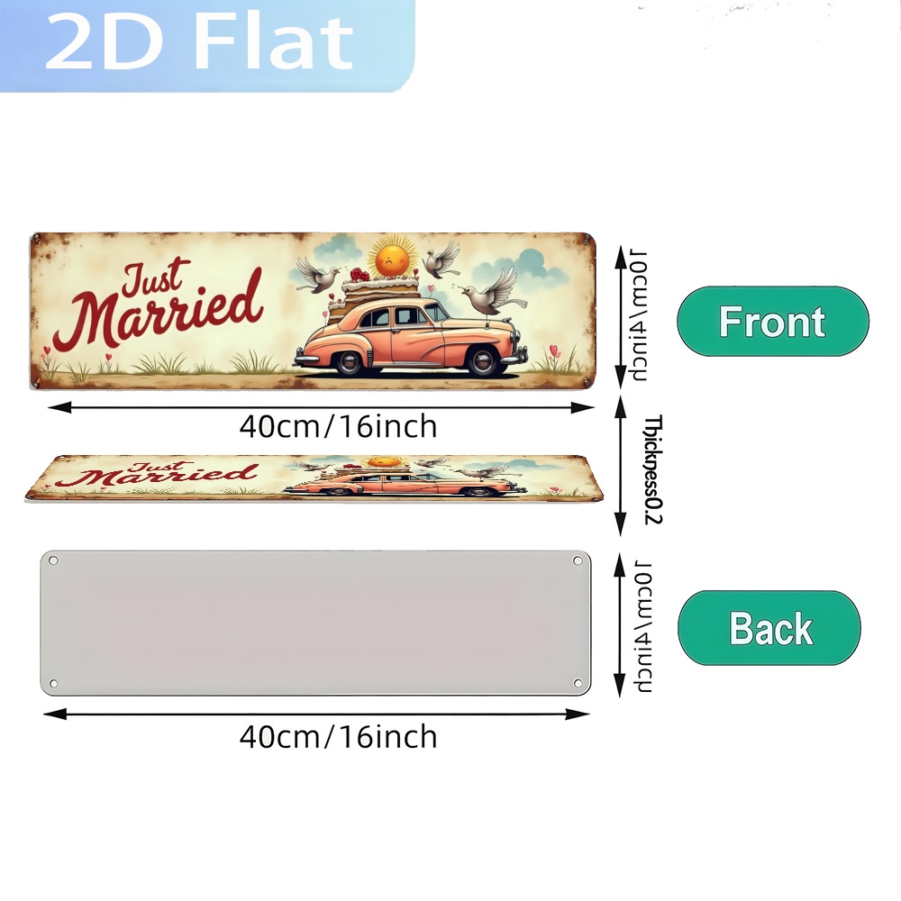 2D Düz - 'Just Married Car' Ya - Home Bathroom Fittings incelemesi ve fiyatı