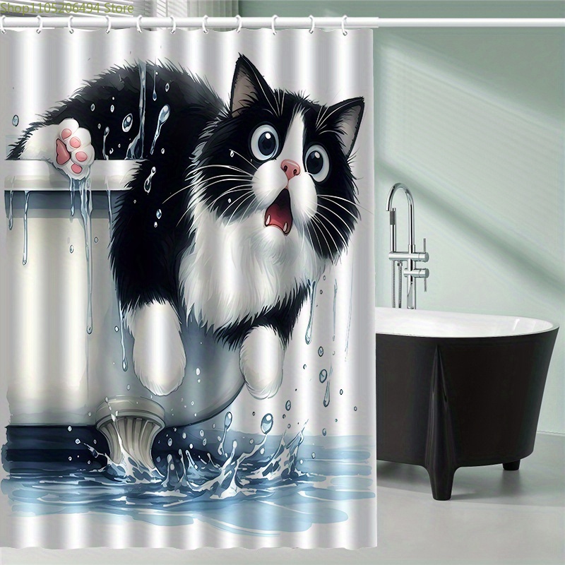 Komik Kedi Küvetten Duş Perdes - Home Decor Bathroom Ideas incelemesi ve fiyatı