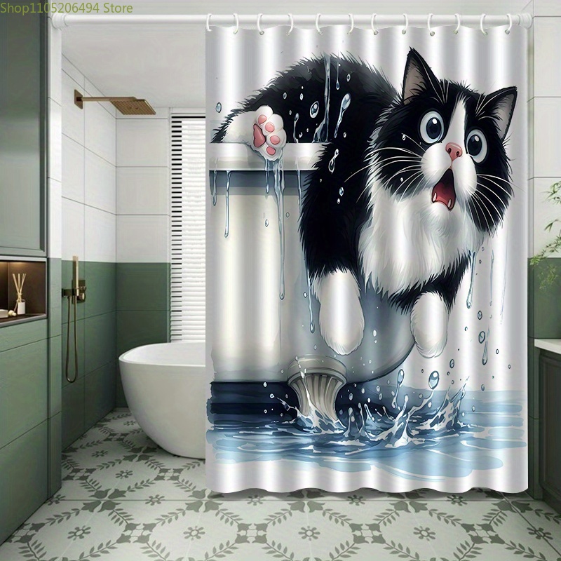 Komik Kedi Küvetten Duş Perdes - Home Decor Bathroom Ideas incelemesi ve fiyatı