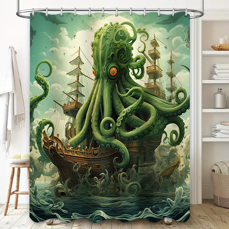 Ahtapot Gemi Duş Perdesi Gerçe - Home Decor Bathroom Ideas incelemesi ve fiyatı