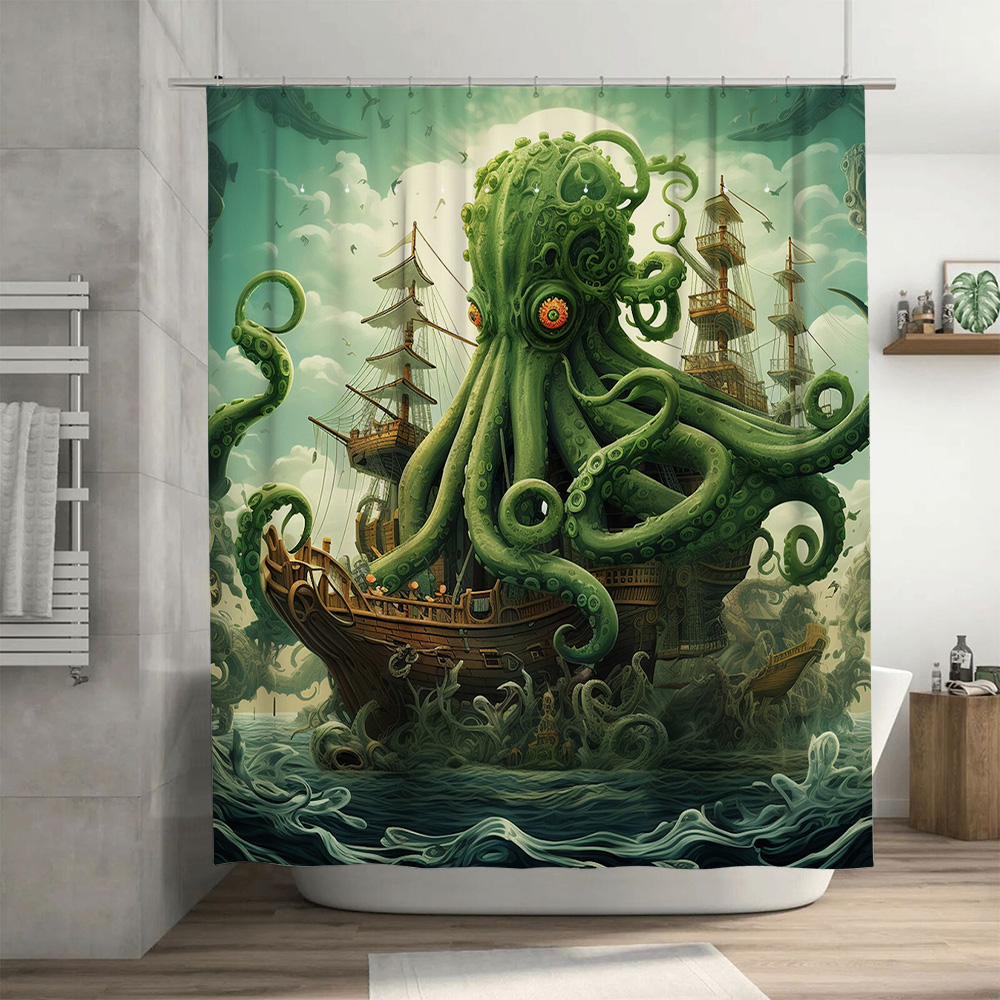 Ahtapot Gemi Duş Perdesi Gerçe - Home Decor Bathroom Ideas incelemesi ve fiyatı