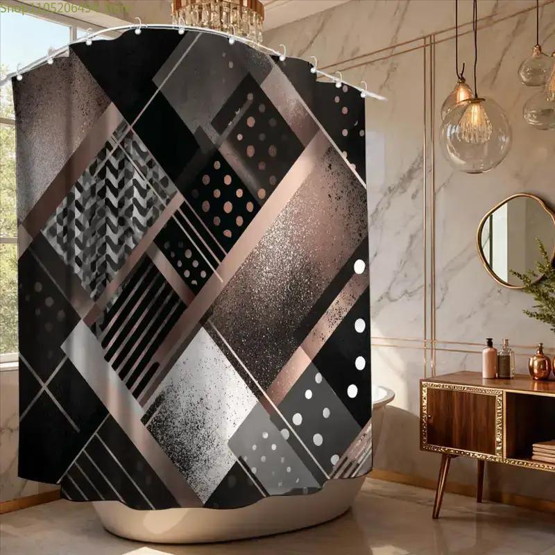Modern Geometrik Soyut Duş Per - Home Decor Bathroom Ideas incelemesi ve fiyatı