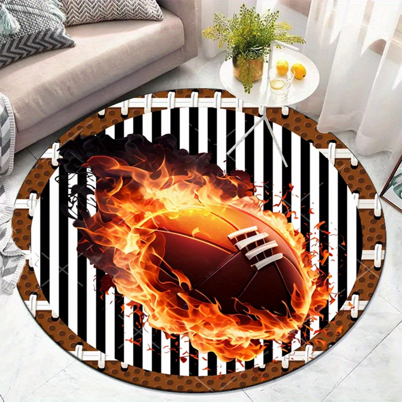 Alevli Futbol Yuvarlak Halı Ot - Home Decor Bathroom Ideas incelemesi ve fiyatı