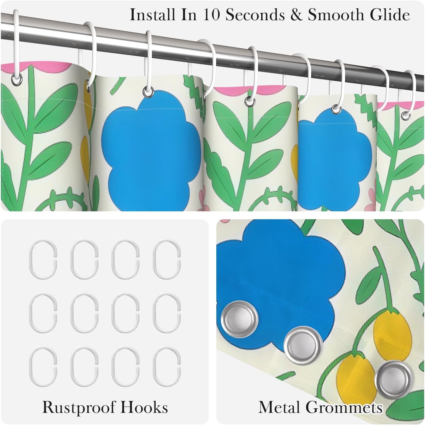 Bohem Çiçek Baskılı Duş Perdes - Home Goods Bathroom Decor incelemesi ve fiyatı